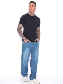 Men's Balloon Jeans - Medium Wash - View 1