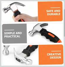 Mini Martillo de Garra Portátil, Herramientas de Clavado para Martillar Automóviles Pequeños, 8.82 oz Martillo uña curva, Tratado Térmicamente Templado, a Prueba de óxido, Material de Acero