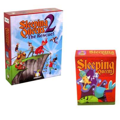 沉睡女王 - 家庭聚会策略游戏卡牌 - 救援篇 | [策略桌游] 动作策略桌游：最终章 | 女王与女巫和魔法生物的复活 | 精美插画和耐用纸板 | 家庭聚会和派对的首选礼物，竞技主题，高品质卡牌，奇幻风格，适合派对和送礼