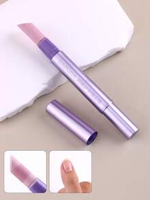 三合一指甲护理精华笔 - 专业指甲及角质层强化笔，旋转式角质层推棒指甲油笔，指甲护理笔，指甲抛光笔，适用于倒刺、干燥和受损指甲，滋润强韧日常指甲护理，360°旋转出液节省空间（1/2/3支装） - 紫色 - 查看 4