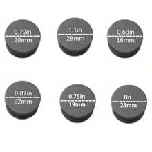 24 件黑色塑料圆孔塞、金属管端盖、栅栏滑动保护五金插件，适用于椅腿和家具、金属塞、椅腿保护器、功能性设计、圆形塞、耐用塑料、可靠插件、家具维修、家居装饰 - 黑色 - 查看 9