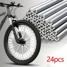 1/12/24/36/48pcs Bicycle Wheel Reflective Strips, Night Riding Spoke Reflective Strips, Night Safety Riding Equipment, Riding Equipment Dead-Fly Steel Wire Strips - Multicolor - View 13