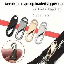 4-Piece Set Of Instant Zipper Pullers For Easily Replace Torn Or Broken Zippers On Travel Bags, Clothing, School Bags, And Handbags - Premium Zipper Pullers - Premium Zinc Alloy Zipper Sliders For Luggage, Jackets, Backpacks, Boots, Purses, And Coats - Multicolor - View 2