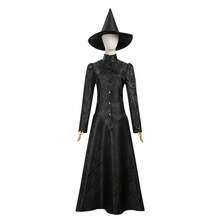 Magic Witch Cosplay Costume Movie The Wicked Witch Cosplay Outfit Cos Fancy Dress Clothing - Wicked Witch Black Dress - View 5