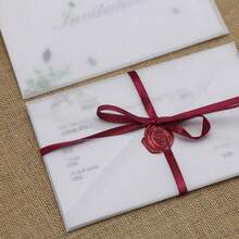 10 piezas/paquete Sobres de invitación premium de papel translúcido de ácido sulfúrico hexagonal - 12,5*18,5 - Ver 4
