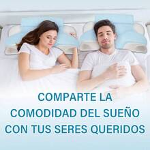 Almohada Foam, Almohada Cervical 2 en 1 para Aliviar el Dolor de Cuello, Almohada Ortopdica Ergonmica para Boca Arriba y Boca Abajo, con Funda Almohada Azul - azul - Ver 8