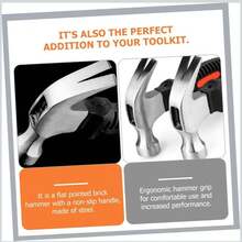 Mini Martillo de Garra Portátil, Herramientas de Clavado para Martillar Automóviles Pequeños, 8.82 oz Martillo uña curva, Tratado Térmicamente Templado, a Prueba de óxido, Material de Acero