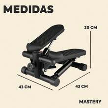 ORZEL Mini Escaladora Multifuncional con Bandas de Resistencia y Pedales Antideslizantes: Stepper Portatil, Monitor LCD y Regulador de Tensión, Escaladora para Ejercicio en Casa - 1 - Ver 7