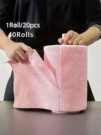 1卷总长4米，可重复使用的清洁湿巾，家用厨房纸巾卷，洗碗布，多功能替代品，适用于客厅、卧室和厨房清洁用品。