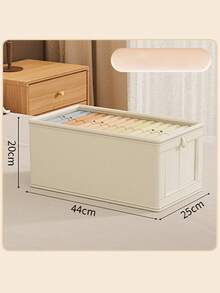 1pc Oxford Cloth Miscellaneous Clothing Storage Box, Dustproof Household Clothing Storage Box, Large Organizing Box With Lid. Clothing Cabinet Storage, Storage, And Organizing Box. Convenient And Practical.