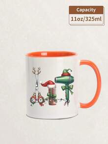 1 taza de café de 11 onzas con diseño de sombrero navideño y tijeras, regalo único navideño para estilistas y profesionales de la belleza, decoración navideña, regalo divertido para cumpleaños y fiestas, opción ideal para amigos, accesorios para bares de café, reutilizable, lavar a mano, opción ideal para bebidas calientes y frías, taza de bebida de invierno, recuerdo familiar, regalo del Día de San Valentín, boda, ceremonia de graduación - Multicolor - Ver 13