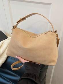 Retro Crescent Hobo Bags For Women Suede Crossbody Purse Slouchy Messenger Bag Satchel Handbag Top Handle Tote Bag Cloud Bag