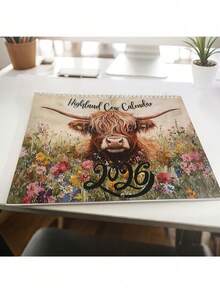 2026 Clever & Humorous Wall Calendar - Cats & Friends Wall Calendar - Amusing Cat Selfie Series, 12 Monthly Photos, Perfect Gift For Cat Lovers - Highland Cow Wall Calendar - Scottish Cow Daily Planner, Annual Organizer With Monthly Notepad, Suitable For Home Office Decor & Animal Lover Gifts, Showcase Personalized, Innovative Daily Planner With Memo, Dual Use Home & Office, Christmas Countdown - Multicolor - View 15