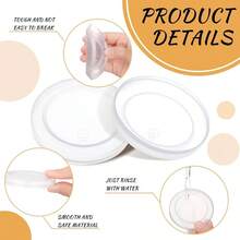 10 Pcs Yogurt Jar Lids Set 2.64 Inch Plastic Food Storage Lids Covers Compatible With Oui Yogurt Jars Coffee Cookie Supplies 10 Pcs, 2.64 Inch - thông thoáng - Xem 3
