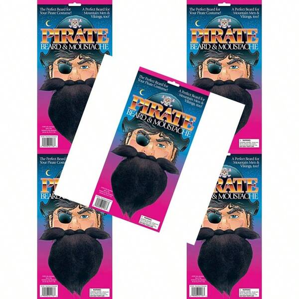 Loftus International Pirate Captain Beard and Moustache Negro Talla única