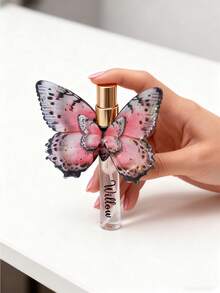 Customized Name Butterfly-Shaped Perfume Atomizer Bottle - Personalized Decorative Portable Leak-Proof Fragrance Spray Bottle, Refillable Travel Perfume Container With Golden Nozzle & Clear Window, Ideal For Storing Perfume, Essential Oils & Cologne - 10ml - View 5