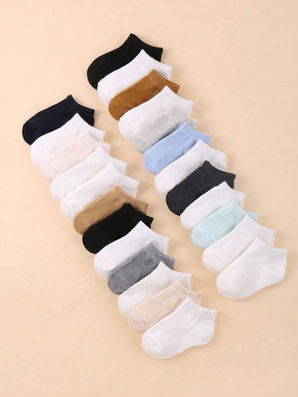 24 pares de calcetines de bebé de unicolor | 12 pares de calcetines de niño | Calcetines bajos de color nude para niños pequeños | Calcetines náuticos casuales | Suaves y cómodos | Perfectos para uso diario | Calcetines para recién nacidos | Calcetines para niños pequeños | Calcetines para bebés | Decoración de Halloween, regalo de Acción de Gracias, Navidad y Navidad