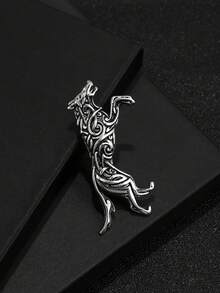 1pc Fashionable Vintage Leopard Shaped Brooch, European And American Retro Style, Suitable For Men's Daily Street Wear