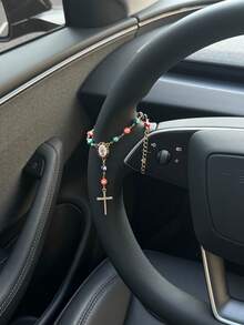 1pc Devil Eye Beaded Rhinestone Steering Wheel Pendant Accessory | Car Pendant Accessory | Car Accessory | Car Pendant | Car Decor | Unique & Fashionable Car Gift - Devil Eye Style-b-color - View 8