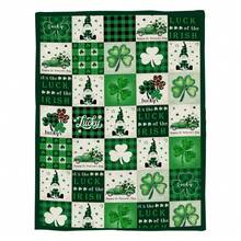 St. Patrick's Day Shamrock Super Soft Flannel Fleece Throw Blankets Lucky Clover Gnome Truck Green Plaid Blanket Lightweight Cozy Warm Fuzzy P Microfiber Blankets For Couch Bed Sofa 50x60inch Nordic Style Acrylic Rectangular Office Nap Sofa Blanket Air Conditioning Blanket Knitted Small Blanket Shawl Cover Blanket Blanket Bed End Blanket Soft & Skin-Friendly Multi-Size Versatile Blanket Soft Flannel With Soundwave Technology Embossed Design - Nhiều màu - Xem 5
