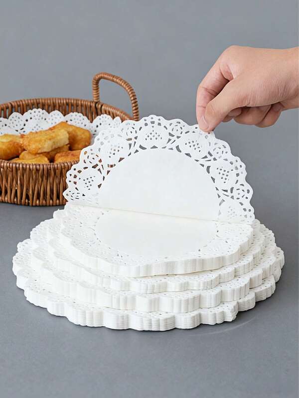 500pcs Oil Blotting Paper - 6.5 Inch Oil Absorbing Sheets For Cooking And Baking, Suitable For Pizza, Cakes, Coffee, Desserts And Fried Foods, Elegant Table Decor, Weddings, Parties, Birthdays And Tableware Decoration