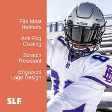 - Visera para casco de ftbol profesional, para cascos juveniles y adultos, incluye clips para visera - negro básico - Ver 7