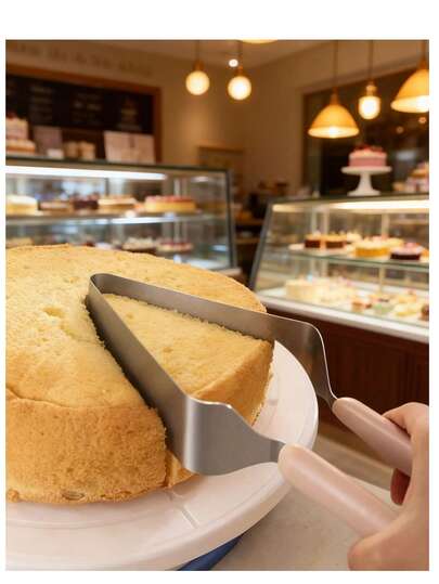 1-3 Pcs Light Luxury Exquisite Style Bright Silver Stainless Steel Cake Slicer Non-Stick Coated One-Click Separation Even Slicing For Couple Baking/Dessert Shop Cutting/Festival Dessert Plating Triangular Precise Cutting No Damage Easy Storage Kitchen Essentials Kitchen Gadgets Kitchen Items Valentine's Day Gift Choice