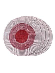 1pc/4pcs/6pcs 15-Inch Round Gradient Woven Placemats, Washable Non-Slip Heat-Resistant Tabletop Mats, Suitable For Home Dining Table Decor, Spring Outdoor Party Holiday Gifts, Christmas Decorations - Multicolor - View 16