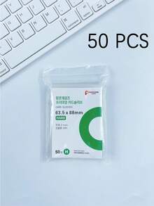 50pcs Korean Clear Acid-Free CPP Card Sleeves, 3-Inch Holographic Photo Protectors, Album Pages, Gifts For Friends, Coworkers, Teachers, Elders For New Year, Halloween, Christmas