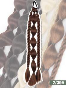 1 Pc Lantern Bubble Ponytail Rubber Band Style 18 Inch Sweet And Cool Bubble Ponytail Synthetic Heat-Resistant Fiber Wig Suitable For Girls Daily Holiday Wear - Multicolor - View 16