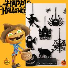 Halloween Kürbis Laternen Dekoration Leuchtende Hängende Ornament Hintergrund Wand Szene Einrichtung Atmosphäre Anhänger