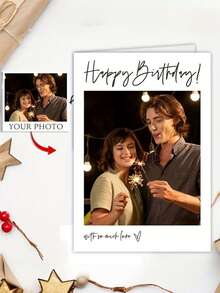 Customized Birthday Card With Photo And Envelope - Ideal For Gifting To Family, Boyfriend, Girlfriend, Siblings, Spouse, Husband, And Colleagues, Filled With Creative And Personalized Elements! - Multicolor - View 5