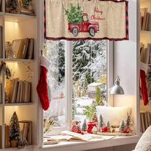 Christmas Valance Curtain For Kitchen Merry Christmas Words Linen Xmas Trees Red Truck Valances Windows Curtain Christmas Kitchen Valances Rod Pocket Christmas Short Curtain Valances Christmas Valances For Windows Winter Holiday Home Decorations 1 Panel 60x18 Inch Christmas Rod Pocket Window Valance Christmas Windows Decor Christmas Xmas Winter Holiday Valance Curtain Christmas Gifts Christmas Decor - Multicolor - View 5