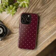 Soft & Cute White Polka Phone, Y2K Style, Compatible With 17/16/15/14/13/12/11 Pro - Nhiều màu - Xem 1