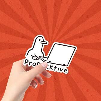 Pegatinas impermeables ProDucktive, pegatinas de patos lindos con calcomanías para portátiles, adecuadas para portátiles, cuadernos, suministros de oficina, botellas de agua, refrigeradores, automóviles, parachoques, superficie brillante y duradera, decoraciones de patos