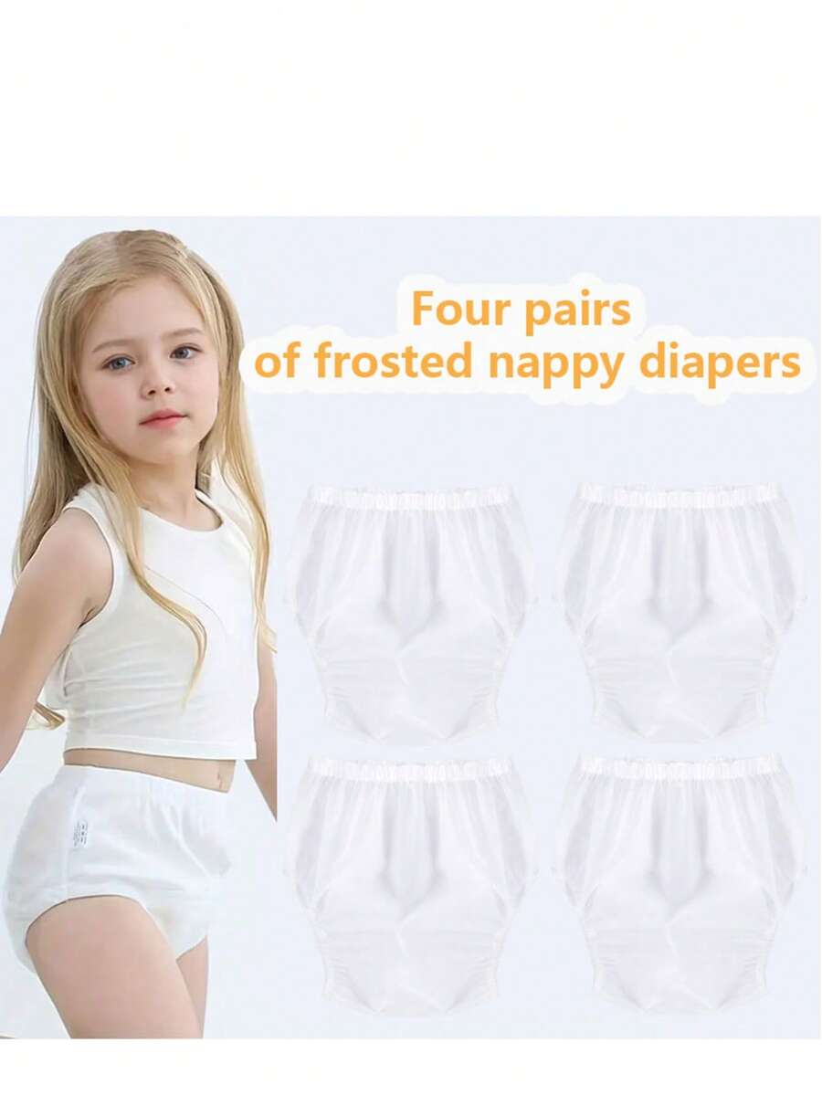 1pc Transparent White Matte TPU Reusable Leak-Proof Underwear For Kids: Washable, Elastic Design (Adjustable Waist & Leg), Suitable For Baby Girls, Boys And Toddlers, Soft & Durable Material, Suitable For Home, Outdoor, Beach, Sports, Travel And More