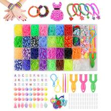 1000pcs/7500pcs Rainbow Handmade Weaving Loom Colorful Rubber Bands, DIY Bracelet Weaving Loom Kit, Perfect Gift For Holidays And Birthdays