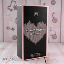 EverlyX Parfum Notes & Rhythm Apă de Parfum 100ml Parfum Feminin cu Note Dulci și Pudrate - Aromă Modernă, Romantică și de Lungă Durată care Combină Delicatesa și Caracterul - Ideală pentru Femeile care Trăiesc în Ritmul Emoțiilor Lor - ✅ Livrare în Spania în 24/48 de Ore