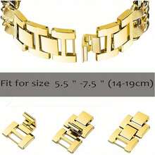 1pc Fashionable Metal Watch Band, Compatible With Apple Watch 38/40/41/42/45/46/49mm, Suitable For Apple Watch Ultra/SE/Series 10/9/8/7/6/5/4/3/2/1, With Delicate Shiny Leather Cord And Hollow Heart Pendant Metal Band, Suitable As Gift For Friends (Band Only, Watch And Case Not Included). - CAT215 Gold - View 5