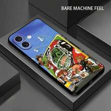 Custodia per telefono compatibile con Eyeshield21 Rugby Comics, morbida, nera e antiurto, compatibile con 17, 16, 15, 14, 13, 12, 11, X, XR, XS, 8 Plus, Mini, Pro e Pro Max