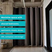 RoomDividersNow Cortinas divisoras para habitacion pesada 2 43 m 2 74 m de alto x 1 52 m 3 04 m de ancho The Blue Stripe 8ft Tall x 5ft Wide - La Raya Azul - Ver 4