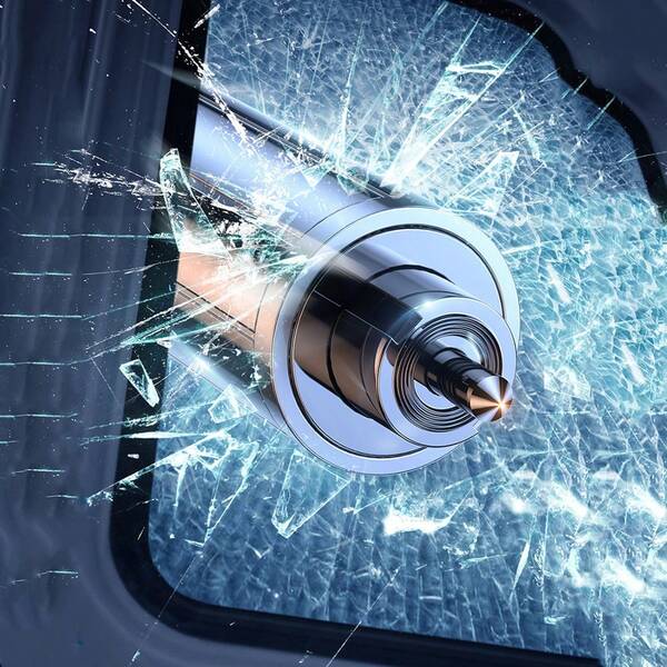 Martillo de para automóvil, martillo de escape de emergencia multifuncional para automóvil, rompedor de vidrio, punzón de ventana de automóvil