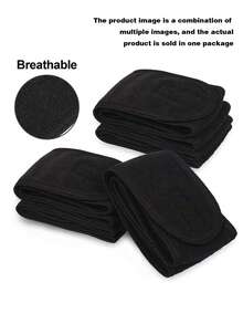 1个纯色浴室发带 - 黑色 - 查看 11