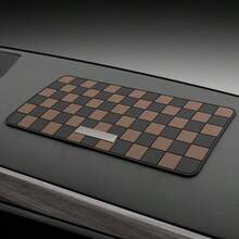 1件装多色格子图案多功能硅胶汽车防滑垫，耐热防滑收纳垫，采用高弹性和柔软的硅胶材质，质地光滑