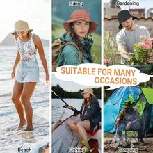 Waterproof Quick Dry Bucket Hats Woman Men Packable Foldable Rain Hat Lightweight Hiking Hat - Khaki + Small--medium (size: 22 -22 3/4") - View 8
