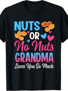 Nuts Or No Nuts Grandma Loves You So Much Gender Reveal T-Shirt - 款式15 - 查看 1