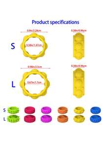 Fidget Silicone Sensory Ring, Soft Skin-Friendly Pressable Stress Relief Ring, Adult Office Commuting Desktop Decompression Tool, Daily Relaxation Valentine's Day Gift - Multicolor - View 2