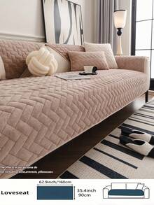 1 pieza Cojín de sofá de terciopelo de leche rectangular, estilo bohemio, elaborado en jacquard, cálido para el invierno, apto para mascotas, protector de muebles, se adapta a sofás de 1/2/3/4 plazas, lavable a máquina/a mano, adecuado para sala de estar, dormitorio, sofá de oficina