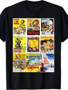 Bie Poster Collection, Classic Sci-Fi Horror Monsters T-Shirt - Style 18 - View 1