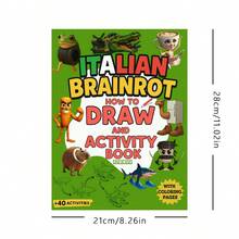 1 Stück (21cm*21cm) Malbuch für Erwachsene, dickes, deckfähiges Papier, klare Linien, einfach zum Ausmalen, geeignet für Treffen mit Freunden, enthält über 40 lustige Aktivitäten, witzige Charakterillustrationen und Malvorlagen, die endlose künstlerische Freude bringen. "Italienische Gehirnaktivierung: Wie man zeichnet" Malbuch, DIY Malen, Denkfähigkeit fördern, Winterthema. Schreibwaren, Lernmaterial, Malerei, Weihnachten